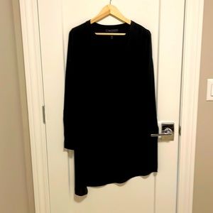 BCBG Maxazaria top. High low black top. Super cute with leggings.